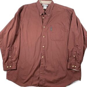 Columbia Men’s long-sleeved shirt Burgundy Size 2XB